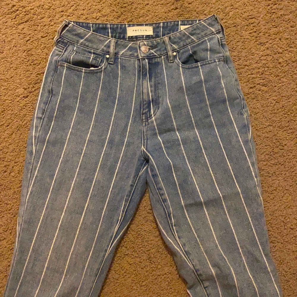 Striped Pac Sun Mom Jean